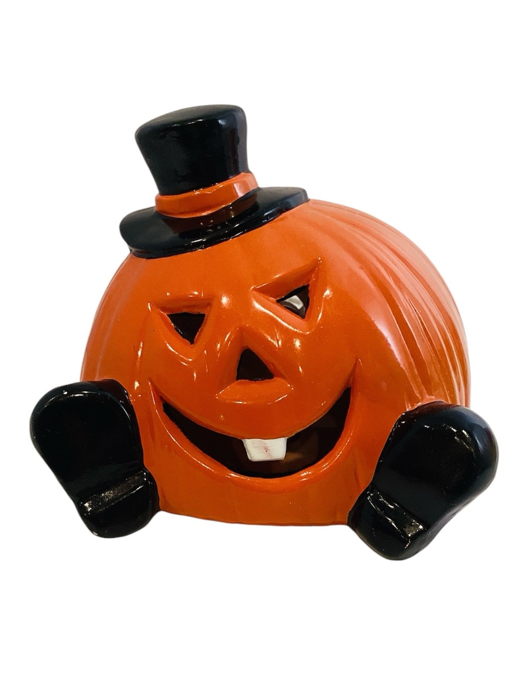 💚 Ceramic Jack-O'-Lantern Lamp